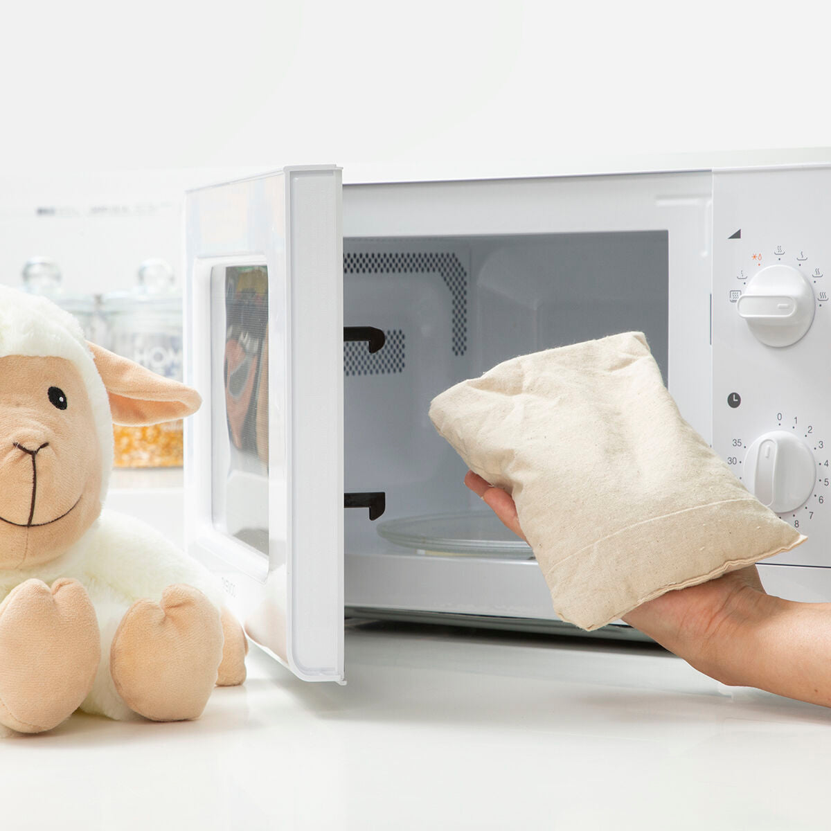 InnovaGoods Wooly Får Gosedjur – Värmande och Kylande med Lavendeldoft
